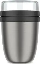 Mepal - Ellipse Thermal Container - Thermal Lunch Pot - Practical Yoghurt Cup & Soup Cup to Take Away - 6-8 Hours Hot & Cold for 12 Hours - 500 + 200 ml - Nordic Black