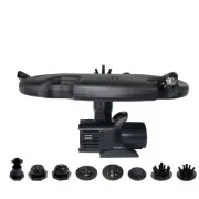 Floating Fountain, 1.5 HP Pump, 100' Cord, 12,500 GPH, 11 Patterns, White Lights