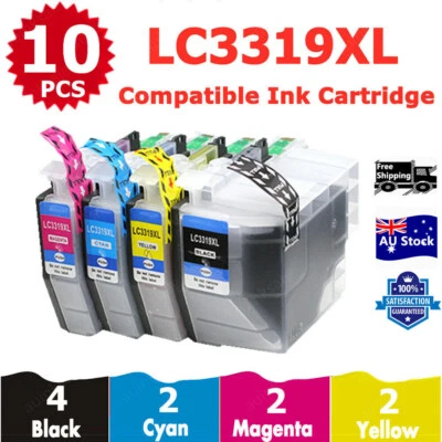 10x NonOEM LC3319XL LC 3319XL Ink Cartridge for Brother MFC J5330DW J5730 J6930