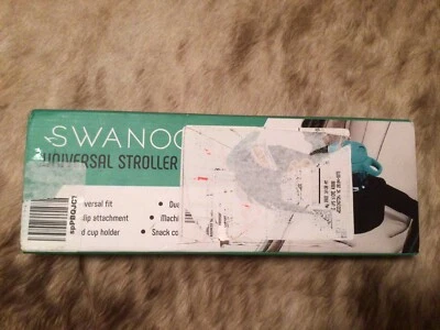 Swanoo Black Non Slip Attachment Insulated Universal Stroller Snack Tray NEW