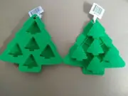 Set of 2 Pine Tree Silicone Ice Cube Tray 10 Trees