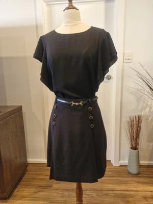 Portmans Lined Black Mini Skirt Size 16, BNWTS