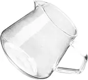 FUNNETOYU 1pc Transparent Glass Teapot Lid Ergonomic Handle Coffee Pot for Home Brewing for Tea House Cafe and Kitchen Use Easy to Clean