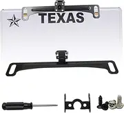 License Plate Bracket, 7 Inch Stainless Steel License Plate Holder with Rear View Camera Mount, Easy Install Bracket for Car Using Screws & Wrench, Front Mount
