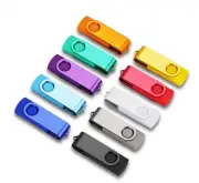 64GB USB Flash Drives - 10 Pack USB 2.0 Jump Drives, Assorted Color USB Thumb...