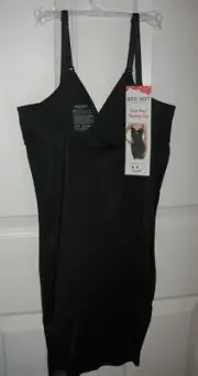 Red Hot SPANX Open-Bust Shaping Slip Medium Very Black NEW