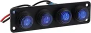 EXAOMBLE Toggle Switches On/off Panel Switch Led Indicator Plastic Waterproof Marine Rv Automotive
