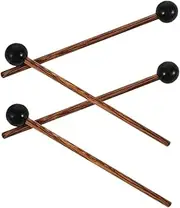 JOINPAYA 2 Pairs Wooden Percussion Mallets: Classic Tongue Drum Drumsticks - Musical Instrument Accessories For Students And Musicians