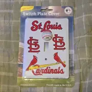 ST. LOUIS CARDINALS Single Metal Light Switch Plate With Screws (Oversized)
