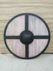 Viking Shield 24" Battle-Ready Shield Wooden Shield Heavy Metal Fittings