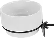 Milisten Hanging Ceramic Bird Bowl Bird Food Plate Rabbit Pet Feeder Parrot Feeder Cup Water Cage Bowls Parrot Dish Metal White