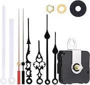 Satisfounder Non-Ticking Hands Quartz DIY Wall Clock Movement Mechanism DIY Repair Parts Replacement with 3 Different Pairs of Hands (1/4 Inch Shaft Length)