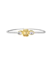 18K Vermeil 4.77 ct. tw. Lab-Grown Diamond & Gemstone Bangle Bracelet