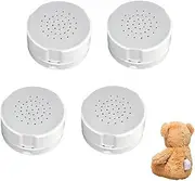 4 60-Second -Me Voice Recorder, Recordable Voice Sound Box, Voice Box for Stuffed Animal, 60 Seconds Button Sound Box, Sound Buttons Plush Toy Voice Box Custom Messages Recorder