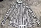 New Calia Carrie Underwood Gray White Funnel Neck Pullover Women's Sz Small