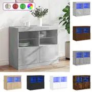 Sideboard with LED Lights White 81x37x67 cm Multi Colours vidaXL