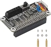 XICOOLEE Motor Driver HAT for Raspberry Pi, Adopting Dual Chips PCA9685+TB6612, Drive Two DC Motors & Six Servos, I2C Communication, 6V~12V Supply Voltage