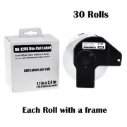 30Rolls 1.1"x2.4" Samll White Paper Address 800 Labels For Brother QL570 DK-1209
