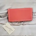 Universal Thread Wristlet Wallet Full Size Berry Red Vegan Boho New