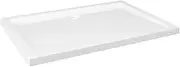 'vidaXL White Rectangular Shower Base Tray - Durable Fiberglass-Reinforced ABS, Low Threshold Entry, Scratch and Stain Resistant, 70x100 cm