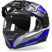 X.Vilijord Continental Grey Blue Matt Modular Helmet