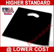 9X12" 1000 pcs BLACK Die Cut Handle LDPE Retail Shopping Bags Shopper Bag