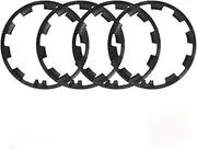4PCS Vehicle Wheel Rims Edge Protector Ring Tire Guard Strip Wheel Hub Covers Accessories 20 Inch ，Compatible For Tesla Model Y 2017-2023(4Pcs Black)
