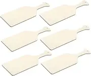 KAILIKETIY 6pcs Wood Craft Cutting Boards Unfinished Wooden Hand Paddles for Decor Meat Cutting Kitchen Essential
