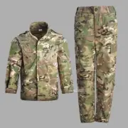 Kids Boys Girls Army Military Combat Uniform Tactical Jacket Shirts Pants Sets