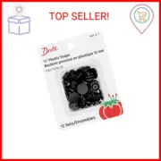Dritz Plastic Snaps, Round, Black, Size 20 12-Count