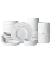Christian Siriano Lusso 32pc Stoneware Dinnerware Set