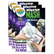 3x 10pc Holotoyz HoloArtz Monster Mash Augmented Reality Stickers Kids Art 3y+