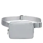 Belt Bag Waist Pack Crossbody Bags Bum Bag for Running Hiking Travel Workout Adjustable Strap for Women,Grey