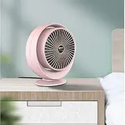 800W Mini Portable Heater Small Space Heater Electric Heating Fan Office Home (Pink)