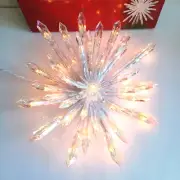 Large 14" Lighted Starburst Snowflake Christmas Tree Home Accents Holiday