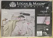 Logan & Mason Cherub Pink Quilt Cover Set - SUPER KING BED