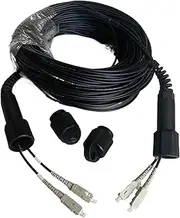 LC-LC Fiber Optic Patch Cord 80mtr 2 Wire Outdoor LSZH SM OM1 OM2 OM3 3mm Waterproof MM Armored CPRI TPU Cable FTTH FTTA jumper(LC-LC OM1 TPU)