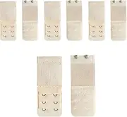 [Globellapro] Bra Strap Extenders,3 Rows 2 Hooks Stretchy Bra Extender,Elastic Bra Extender,Soft Stretchy Bra Extender Extension Comfortable,6 Pieces
