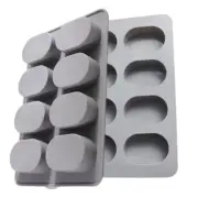 8-Hole Oval Soap Making Silicone Mold Cake Decor Cupcake Pudding Baking Mold