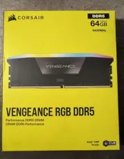 Corsair Vengeance RGB DDR5 DRAM 6400 MHz 64 GB CL32 (4x Sticks 16 GB Each)