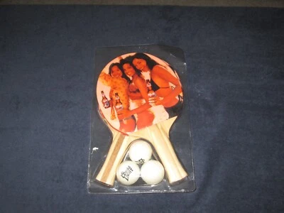 Vintage COORS LIGHT BEER Ping Pong Set NIP! Bar Man Cave! Promo Bikini! RARE!