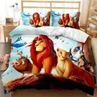 The Intrepid Simba And The Boys 3D Quilt Duvet Doona Cover Set Pillow case Print