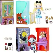 SWEET SEAMS Disney Single Pack Bundle: The Nightmare Before Christmas - Sally & Alice in Wonderland 6" Soft Rag Dolls and Playsets