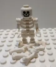 Lego Skeleton Minifigure with 5 short bones Halloween