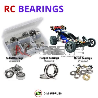 RCScrewZ Rubber Shielded Bearing Kit tra064r for Traxxas Bandit VXL TSM #24076-3