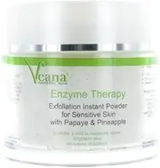 Enzyme Exfoliating Powder (100 g) for Approximately 50 Facial Applications with Papaya and Pineapple, Skin-Clarifying, Deep Pore Skin Cleansing Even for Acne