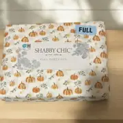 Shabby Chic 4 Pc Full Sheet Set Pumpkin Print 100% Microfiber - Brand New