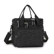 Lunch Bag for Women Men Double Deck Lunch Box,Expandable Large Lunch Bags,Lea...