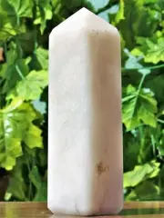 Polished 310MM White Snow Quartz Crystal Healing Reiki Decor Stone Obelisk Tower