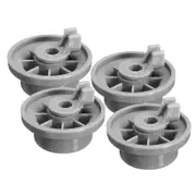 4 X Dishwasher Lower Basket Rail Wheels For Bosch Neff & Siemens Grey 165314 gray